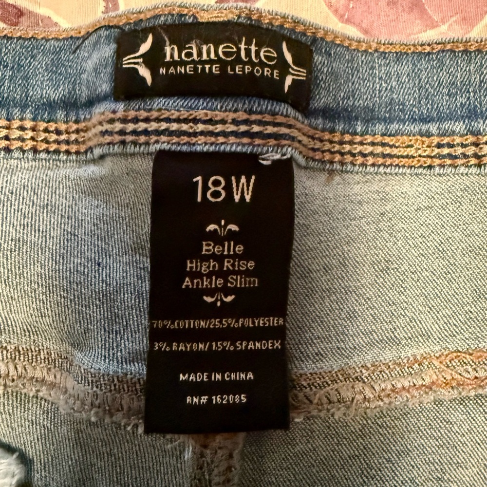 Nanette Lepore Blue High Rise Jeans - Picture 2 of 6